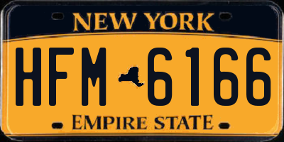 NY license plate HFM6166