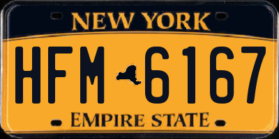 NY license plate HFM6167