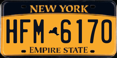 NY license plate HFM6170