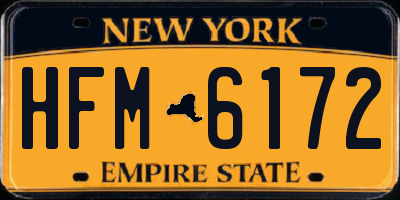 NY license plate HFM6172