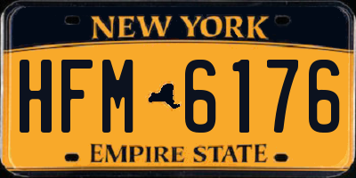 NY license plate HFM6176