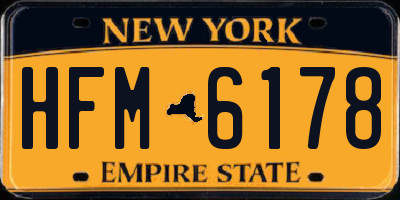 NY license plate HFM6178