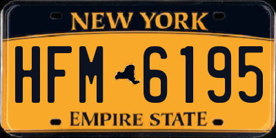 NY license plate HFM6195