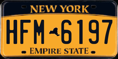 NY license plate HFM6197