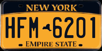 NY license plate HFM6201