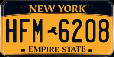 NY license plate HFM6208