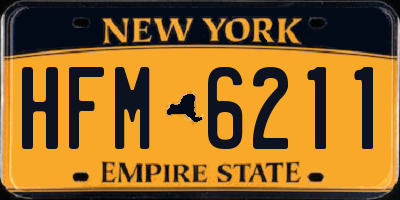 NY license plate HFM6211