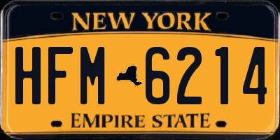 NY license plate HFM6214