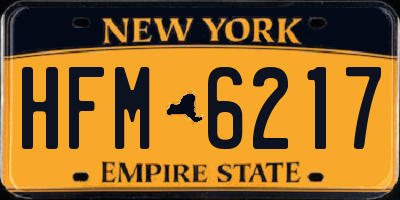 NY license plate HFM6217