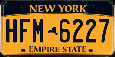 NY license plate HFM6227