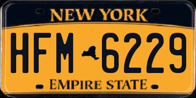 NY license plate HFM6229