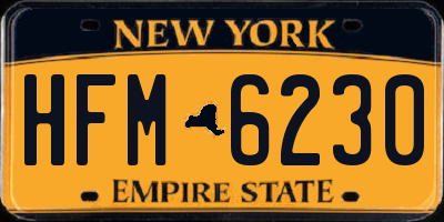 NY license plate HFM6230