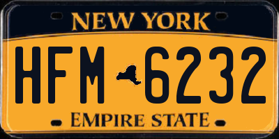 NY license plate HFM6232