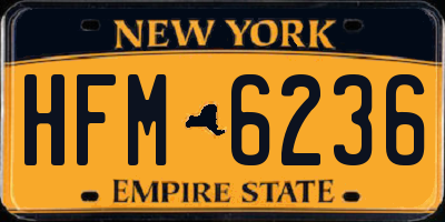 NY license plate HFM6236