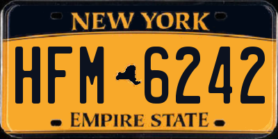 NY license plate HFM6242