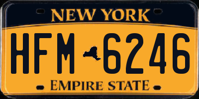 NY license plate HFM6246
