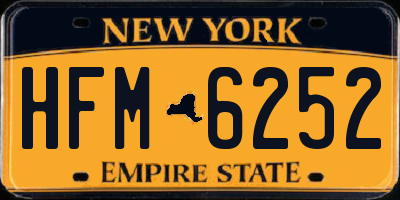 NY license plate HFM6252