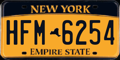 NY license plate HFM6254