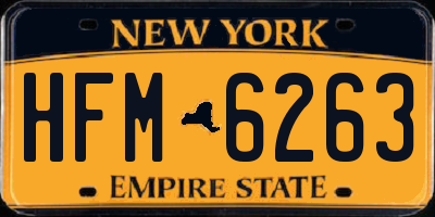 NY license plate HFM6263