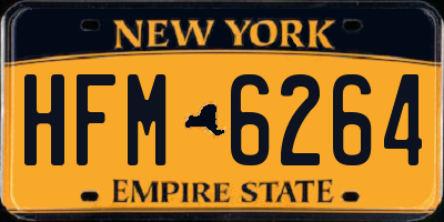 NY license plate HFM6264