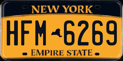 NY license plate HFM6269