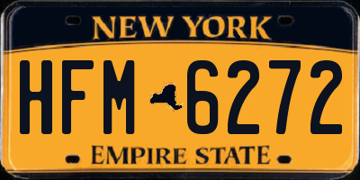 NY license plate HFM6272