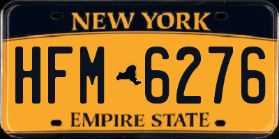 NY license plate HFM6276