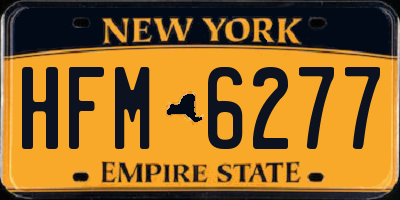 NY license plate HFM6277