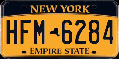 NY license plate HFM6284