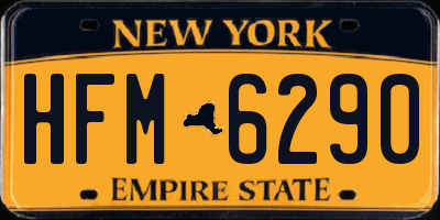 NY license plate HFM6290