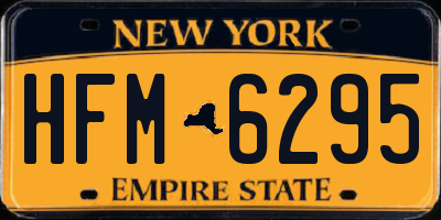NY license plate HFM6295