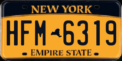 NY license plate HFM6319