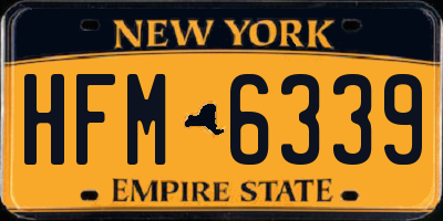 NY license plate HFM6339