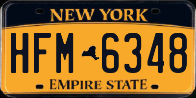 NY license plate HFM6348