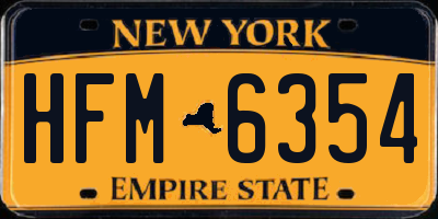 NY license plate HFM6354