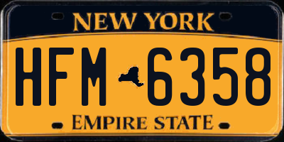 NY license plate HFM6358
