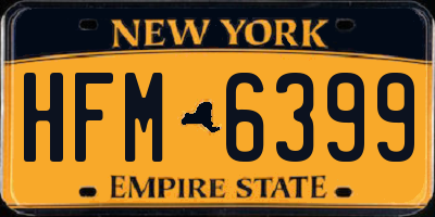 NY license plate HFM6399