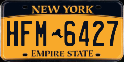 NY license plate HFM6427