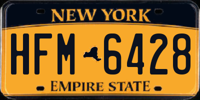 NY license plate HFM6428