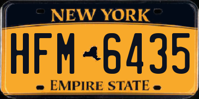 NY license plate HFM6435