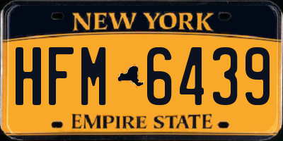 NY license plate HFM6439