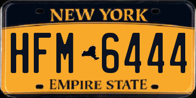 NY license plate HFM6444