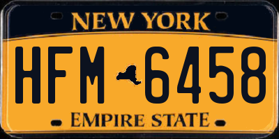 NY license plate HFM6458