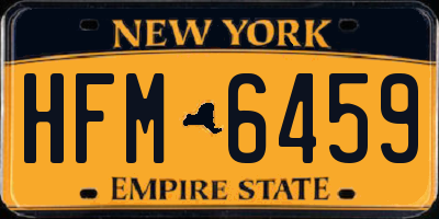 NY license plate HFM6459