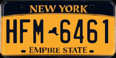 NY license plate HFM6461