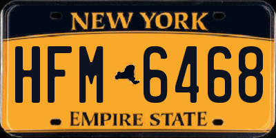 NY license plate HFM6468