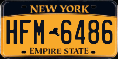 NY license plate HFM6486