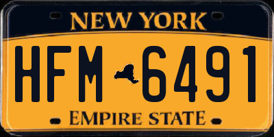 NY license plate HFM6491