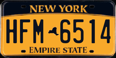 NY license plate HFM6514