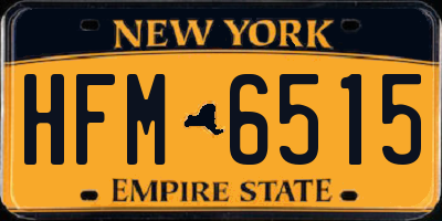 NY license plate HFM6515
